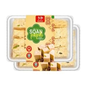 MAPAA Bikaneri Premium Soan Papdi, Ready to Eat Dessert Flaky Soan Papdi, 2x200 GMS