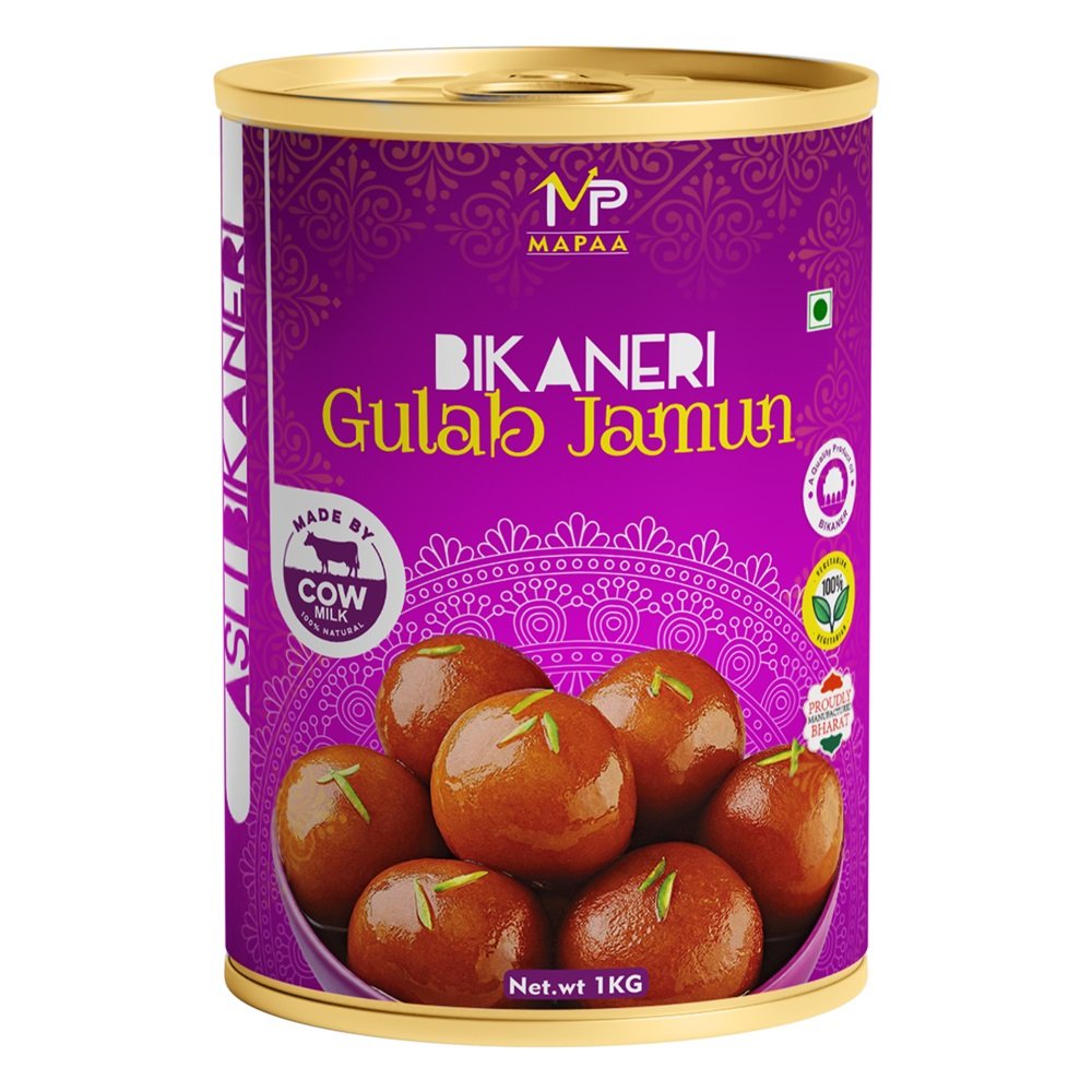 MAPAA Bikaneri Premium Desi Ghee Gulab Jamun Ready to Eat Indian Bikaneri Mithai 1 KG